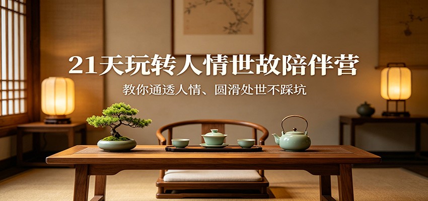 21天玩转人情世故陪伴营：教你通透人情、圆滑处世不踩坑-大伟资源网