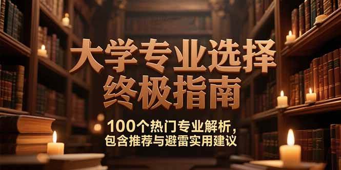 （15261期）付费文：大学专业选择终极指南,100个热门专业解析,包含推荐与避雷实用建议-大伟资源网