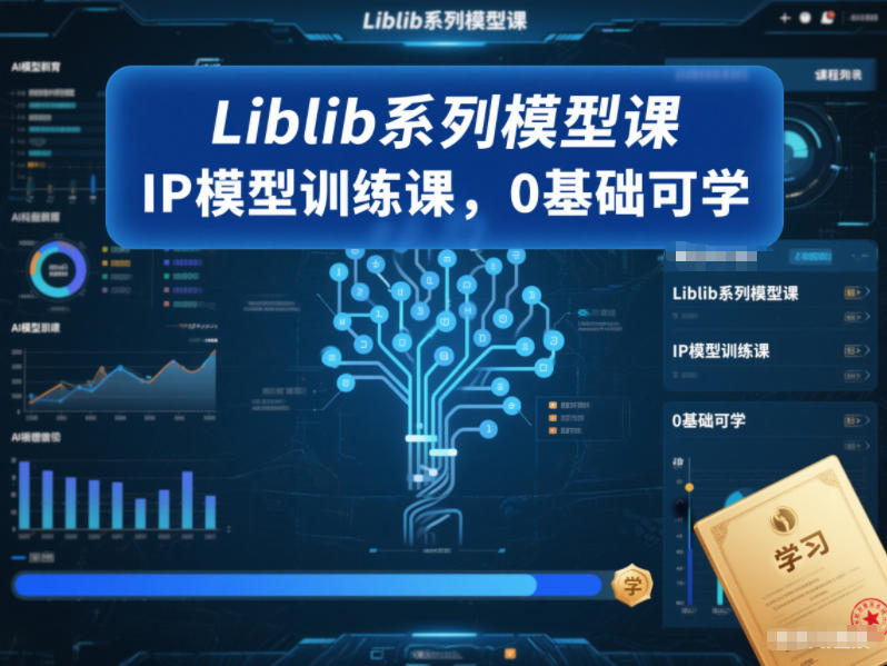 Liblib系列模型课，IP模型训练课，0基础可学-大伟资源网