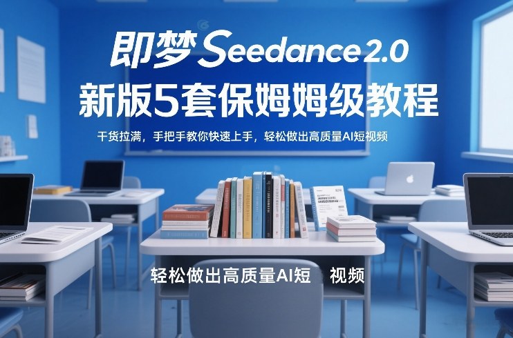 即梦Seedance2.0新版5套保姆级教程，干货拉满，手把手教你快速上手，轻松做出高质量AI短视频-大伟资源网