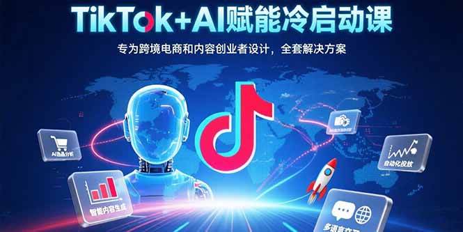 （15561期）TikTok+AI赋能冷启动课：专为跨境电商和内容创业者设计，全套解决方案-大伟资源网