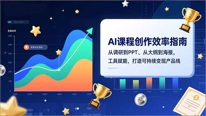 AI课程创作效率指南，从调研到PPT、从大纲到海报，工具赋能，打造可持续变现产品线-大伟资源网