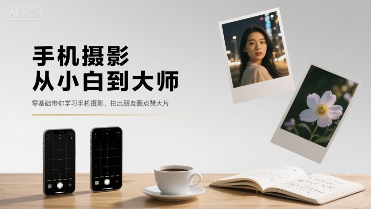 手机摄影从小白到大师，零基础带你学习手机摄影，拍出朋友圈点赞大片-大伟资源网