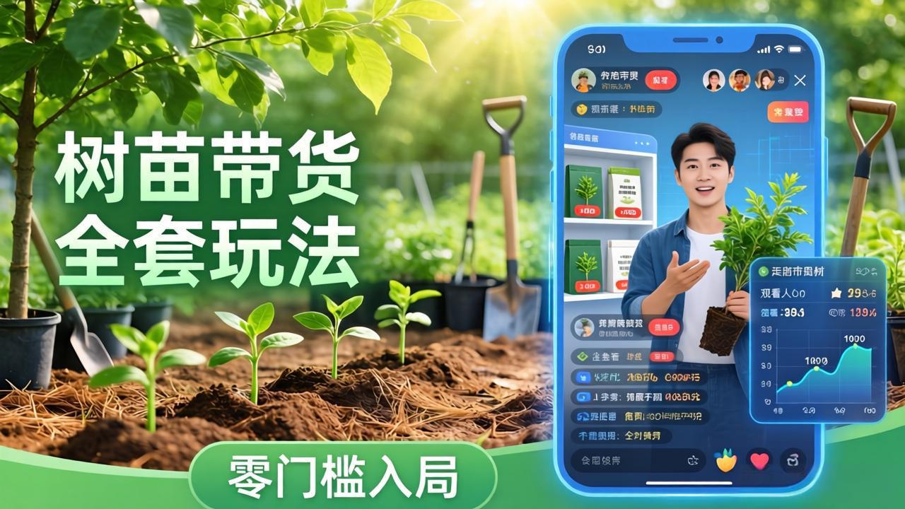 视频号AI树苗带货全套玩法：零门槛入局，掌握豆包、千问等AI工具制作树苗视频的全套流程-大伟资源网