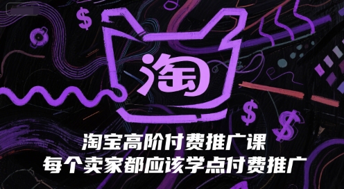 淘宝高阶付费推广课，每个卖家都应该学点付费推广-大伟资源网