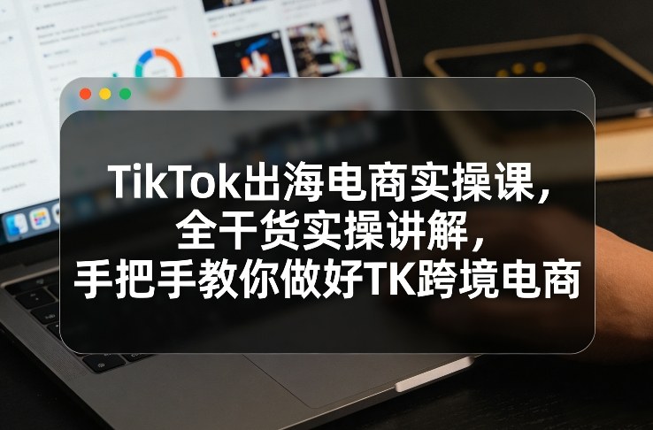 TikTok出海电商实操课，全干货实操讲解，手把手教你做好TK跨境电商-大伟资源网