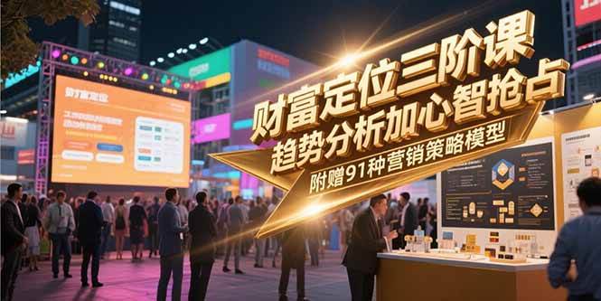 （15219期）财富定位三阶课，趋势分析加心智抢占，附赠91种营销策略模型-大伟资源网
