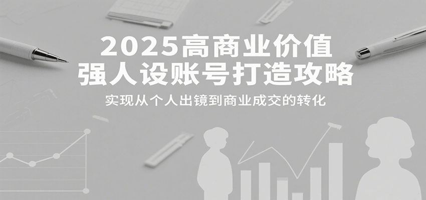2025高商业价值强人设账号打造攻略，实现从个人出镜到商业成交的转化-大伟资源网