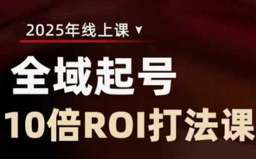 2025全域起号10倍ROI打法课，助你提升直播间的投资回报率-大伟资源网
