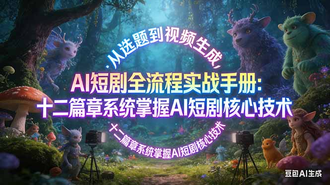 AI 短剧全流程实战手册：从选题到视频生成，十二篇章系统掌握 AI 短剧核心技术-大伟资源网