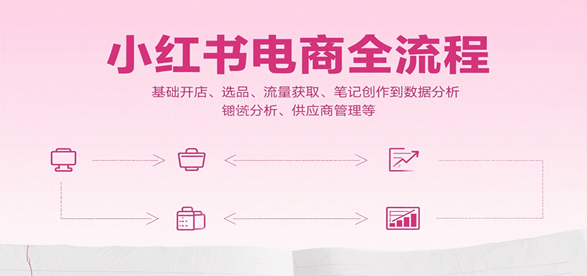 小红书电商全流程，基础开店、选品、流量获取、笔记创作到数据分析、供应商管理等-大伟资源网