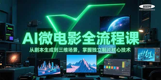 （15195期）AI微电影全流程课，从剧本生成到三维场景，掌握独立制片核心技术-大伟资源网