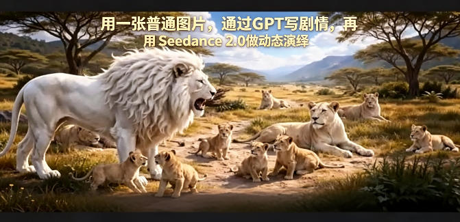 用一张普通图片，通过GPT写剧情，再用Seedance 2.0做动态演绎，居然能生成迪士尼风格搞笑动画-大伟资源网