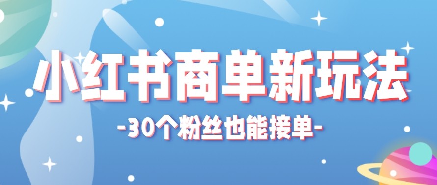 合新手小白操作的小红书商单新玩法，低粉丝也能接单，一个月接三单赚了150+！-大伟资源网
