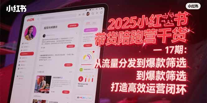 （15193期）2025小红书带货陪跑营干货-17期：从流量分发到爆款筛选 打造高效运营闭环-大伟资源网