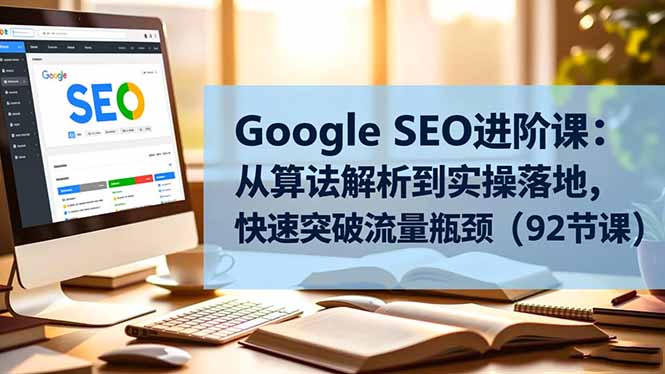 Google SEO进阶课：从算法解析到实操落地，快速突破流量瓶颈(92节课-大伟资源网