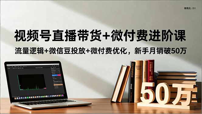 视频号直播带货+微付费进阶课：流量逻辑+微信豆投放+微付费优化，新手月销破50万-大伟资源网
