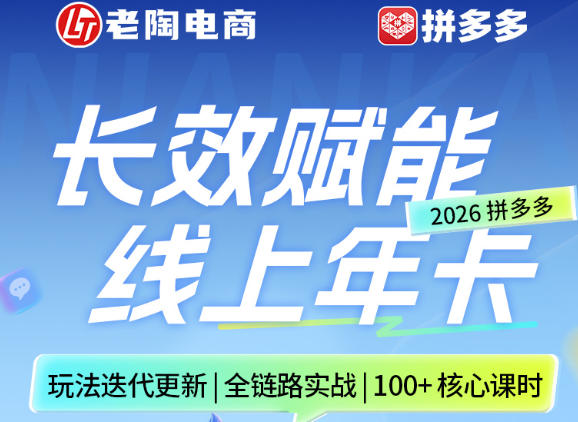 拼多多线上SVIP线上年卡，从认知到基础、从推广到活动、从活动到玩法，全链路实战(26年4月15日更新)-大伟资源网