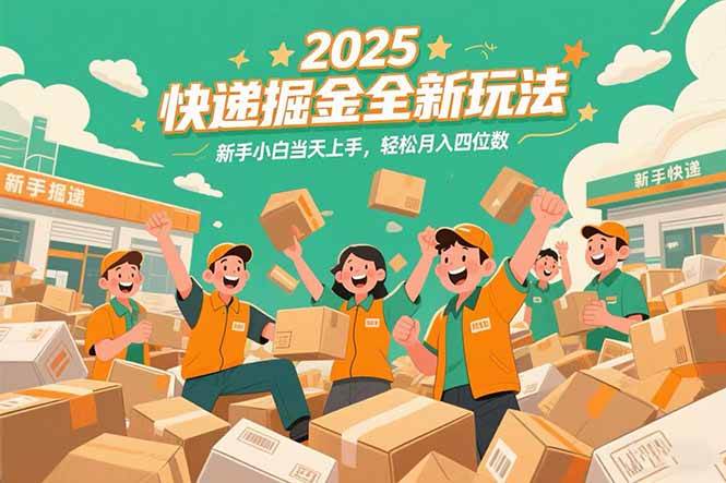 （15244期）2025快递掘金全新玩法，新手小白当天上手，轻松月入四位数！-大伟资源网