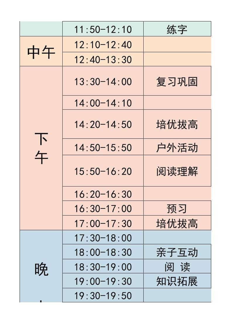 五年级-寒假衔接逆袭计划表-五上语文-大伟资源网