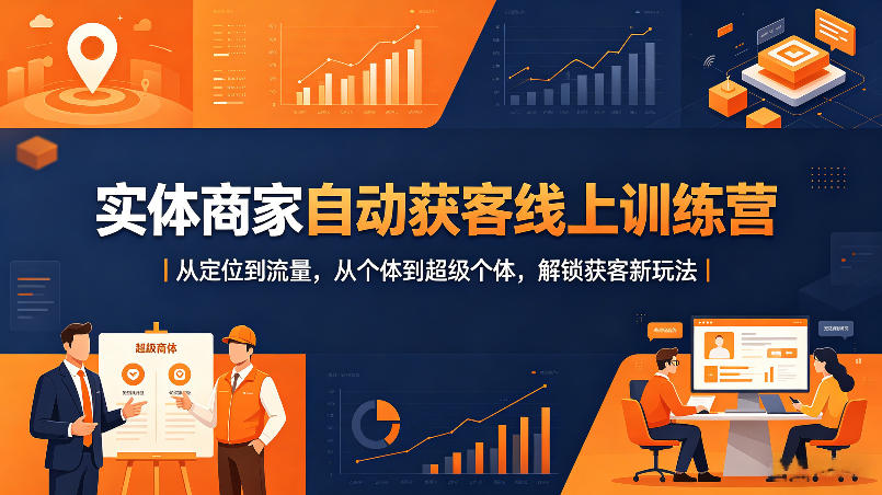 实体商家自动获客线上训练营｜从定位到流量，从个体到超级个体，解锁获客新玩法-大伟资源网