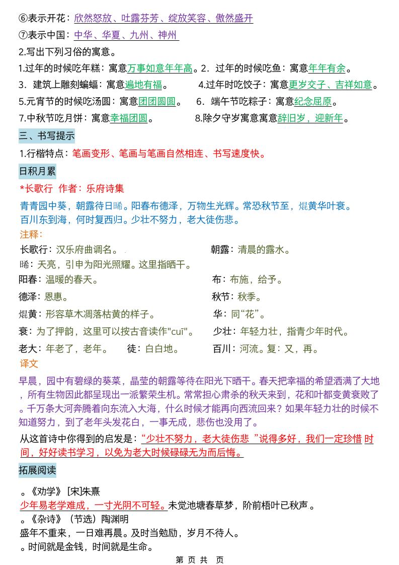 六年级下语文园地重点知识总结-大伟资源网