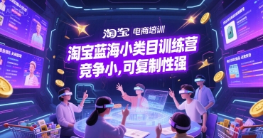 淘宝蓝海小类目训练营， 竞争小，可复制性强-大伟资源网