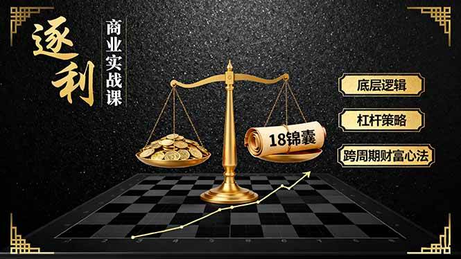 （16046期）《逐 利》商业实战课，底层逻辑、杠杆策略、18锦囊，跨周期财富心法-大伟资源网