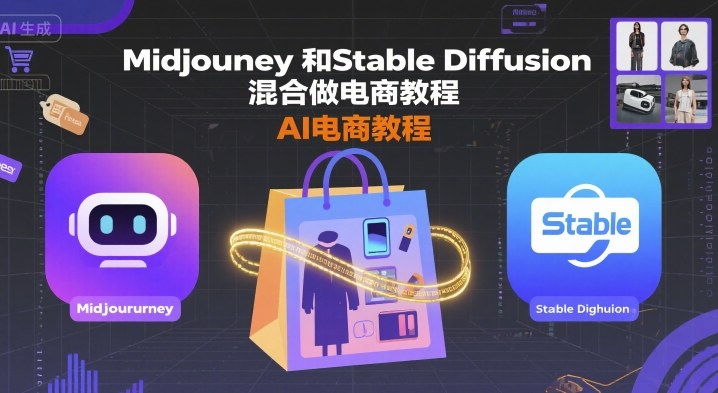 Midjourney和Stable Diffusion混合做电商教程-ai电商教程-大伟资源网