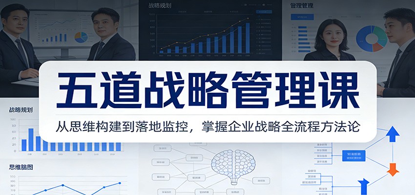 五道战略管理课：从思维构建到落地监控，掌握企业战略全流程方法论-大伟资源网