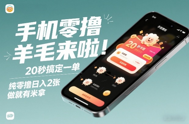 手机零撸薅羊毛来啦！20秒搞定一单，纯零撸日入2张，做就有米拿【揭秘】-大伟资源网
