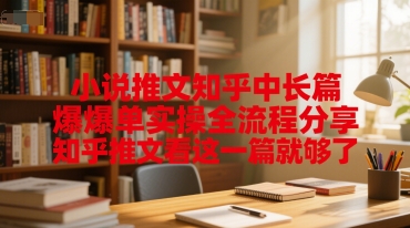 小说推文知乎中长篇爆单实操全流程分享，知乎推文看这一篇就够了-大伟资源网