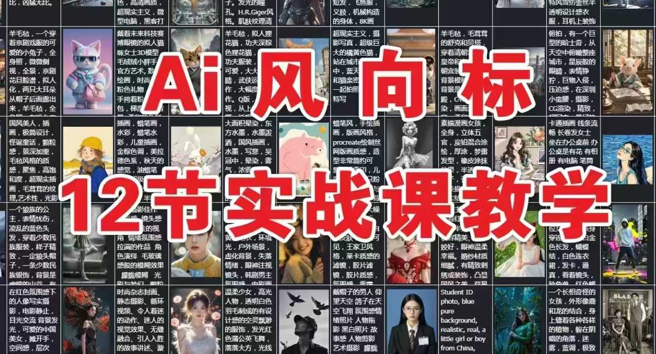 AI风向标：12节实战课教学-大伟资源网