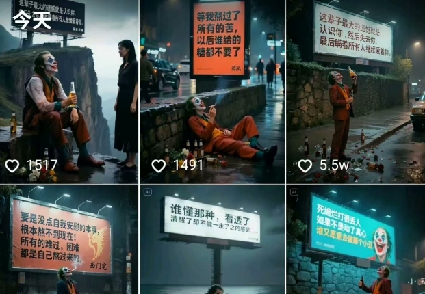 一条视频竟然15W赞！用AI制作小丑自嘲扎心文案视频，当下非常火爆的短视频流量神器-大伟资源网