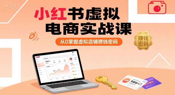 小红书虚拟电商实战课，从0掌握虚拟店铺賺钱密码-大伟资源网