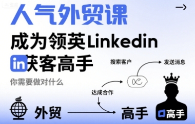 人气外贸课-成为领英Linkedin获客高手，你需要做对什么-大伟资源网