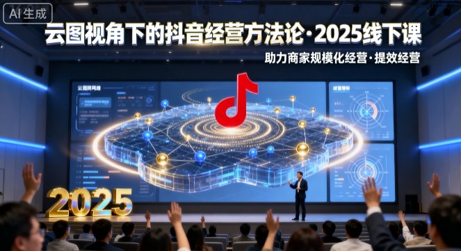 云图视角下的抖音经营方法论，2025线下课，助力商家规模化经营，提效经营(录音+字幕)-大伟资源网