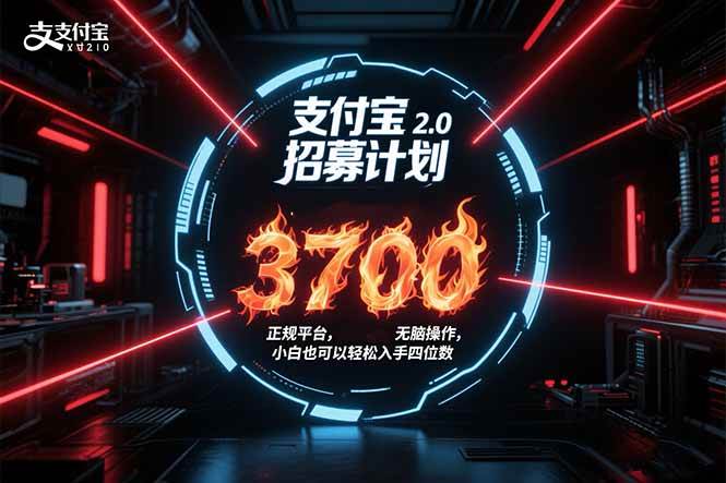 （15510期）支付宝2.0招募计划 单号3700， 正规平台保姆级玩法无脑操作， 小白也…-大伟资源网