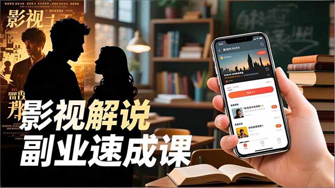 Tk影视解说副业速成课，软件安装、全流程实操、爆款预设，新手两周变现-大伟资源网