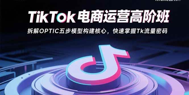 （15752期）TikTok电商运营高阶班：拆解OPTIC五步模型构建核心，快速掌握Tk流量密码-大伟资源网