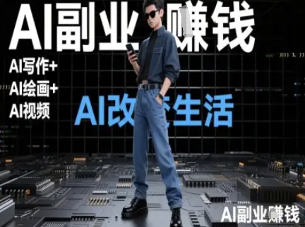 AI改变生活（Ai写作+AI绘画+Ai视频），AI副业挣钱-大伟资源网