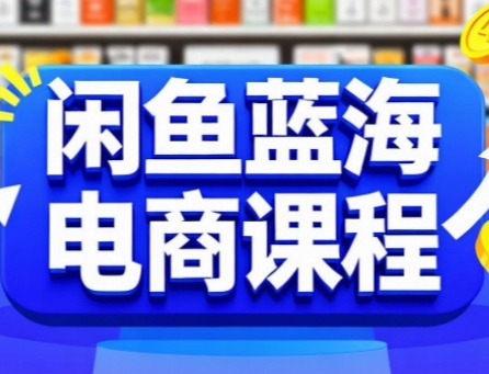 闲鱼蓝海电商课程，手把手助你快速上手，轻松实现闲鱼稳定盈利-大伟资源网