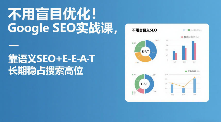不用盲目优化！Google SEO实战课，靠语义SEO+E-E-A-T，长期稳占搜索高位-大伟资源网