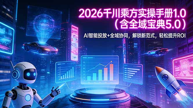 2026 千川乘方实操手册 1.0(含全域宝典 5.0-大伟资源网