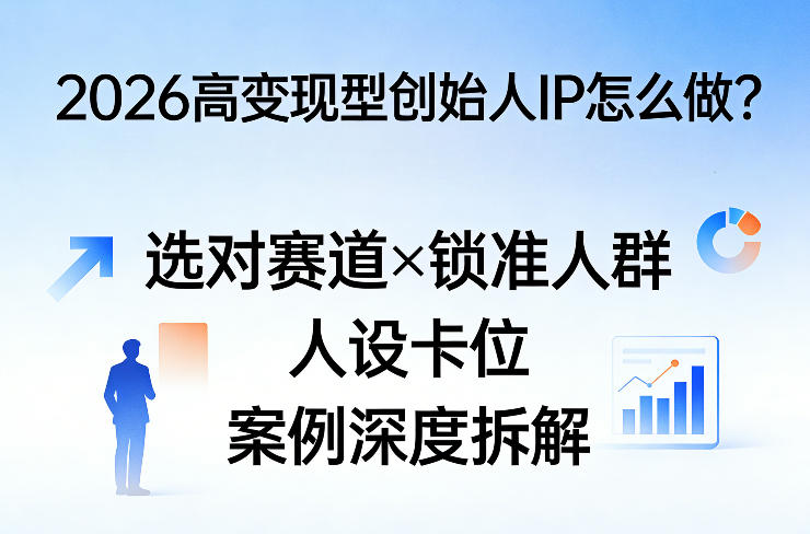 2026高变现型创始人IP怎么做？选对赛道×锁准人群×人设卡位×案例深度拆解-大伟资源网