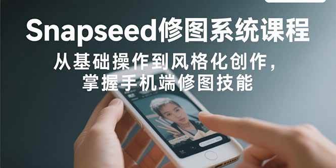 （15732期）Snapseed修图系统课程：从基础操作到风格化创作，掌握手机端修图技能-大伟资源网