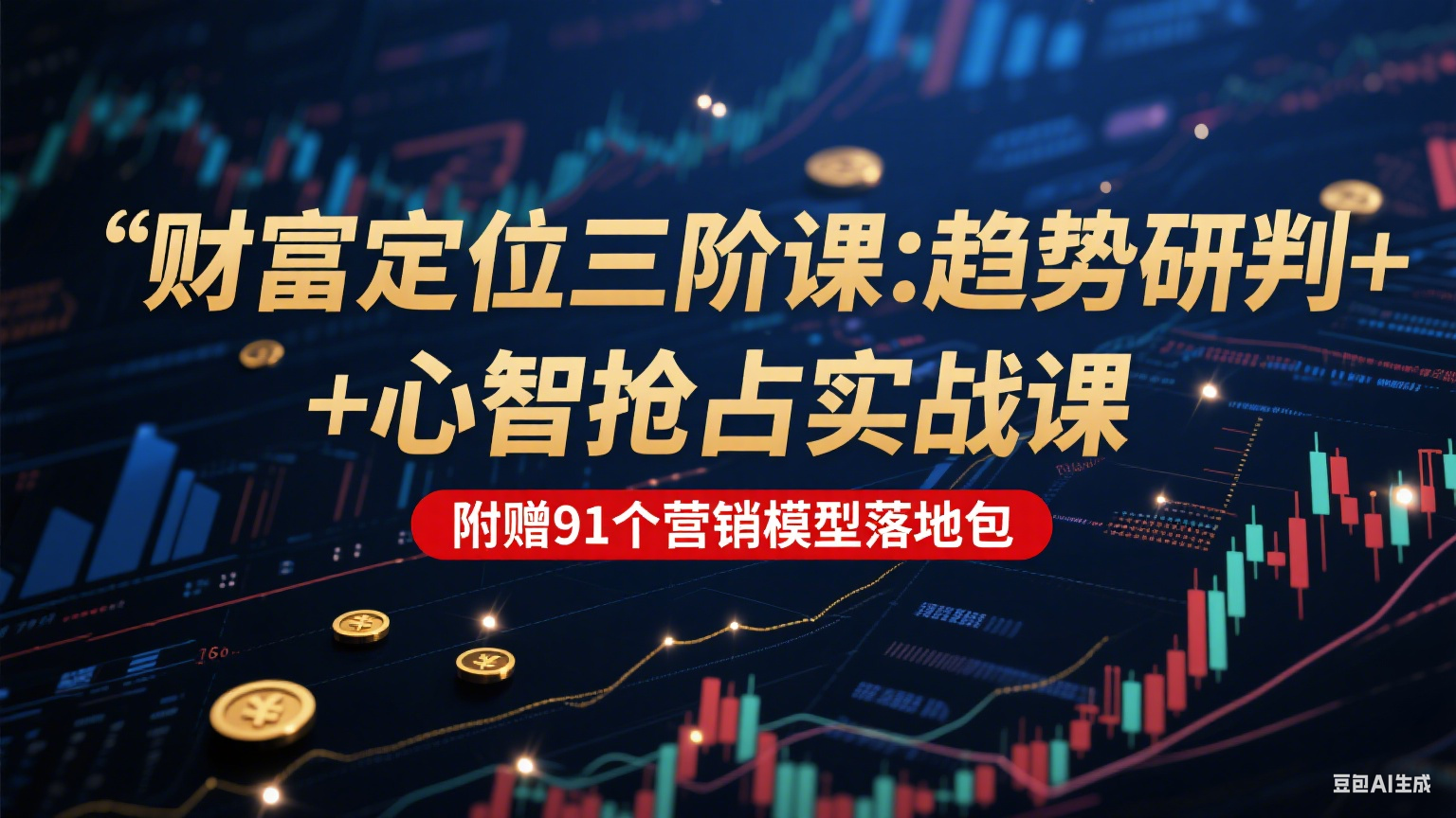财富定位三阶：趋势研判 + 心智抢占实战课，附赠91个营销模型落地包-大伟资源网