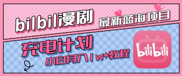最新蓝海项目，B站充电计划，小白也能月入1w+-大伟资源网