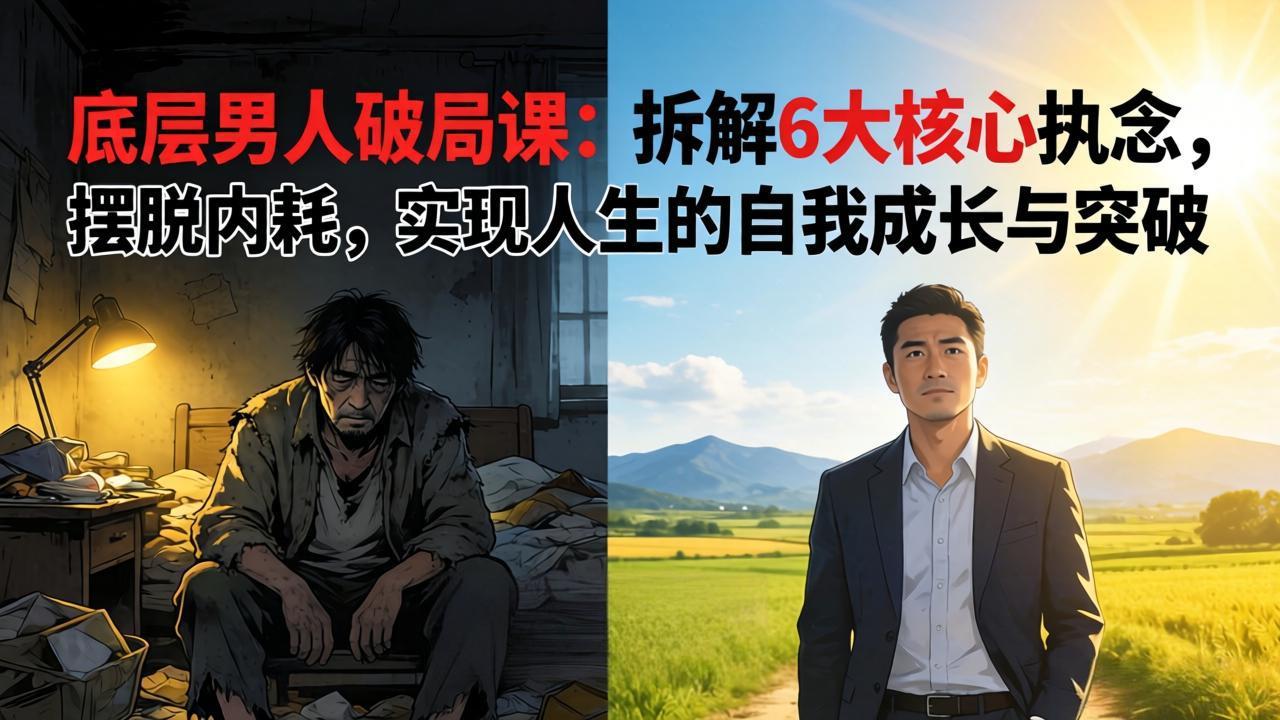 付费文章：底层男人破局课：拆解 6 大核心执念，摆脱内耗，实现人生的自我成长与突破-大伟资源网