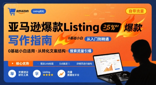 亚马逊爆款Listing写作方法，亚马逊0基础小白也能写爆款自带流量的Listing-大伟资源网